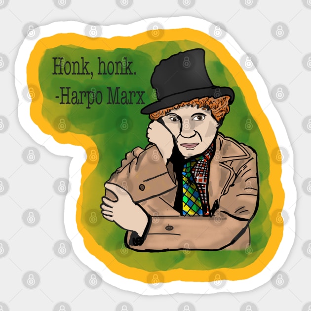 Harpo Marx Sticker by TL Bugg